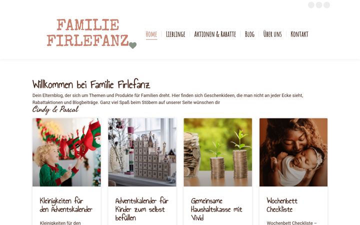 Captura de ecrã de familiefirlefanz.de