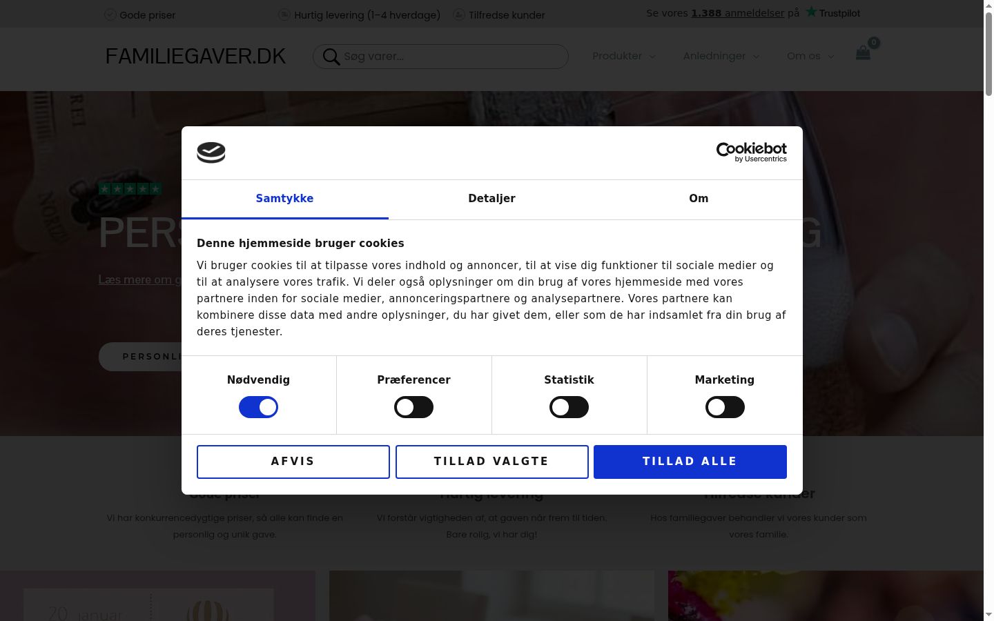 Zrzut ekranu banera zgody wyświetlanego przed jakąkolwiek interakcją