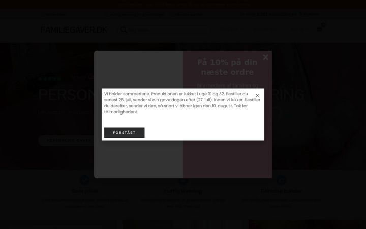 Screenshot of familiegaver.dk
