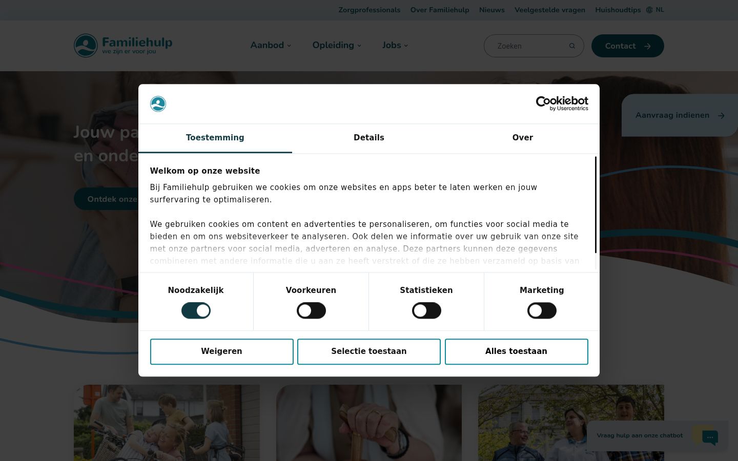 Snímek obrazovky baneru souhlasu zobrazeného před jakoukoli interakcí