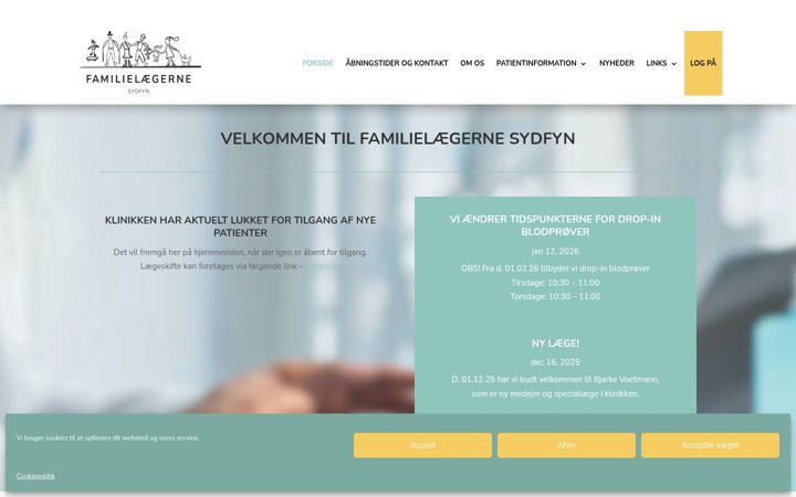 Screenshot of familielaegernesydfyn.dk