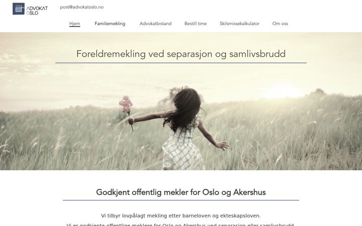 Screenshot of familiemekling.no