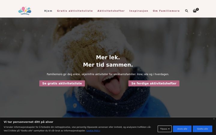 Screenshot of familiemoro.no