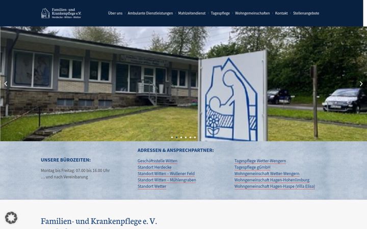 Screenshot of familien-krankenpflege.com