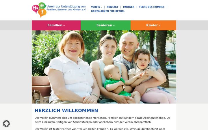 Screenshot of familien-senioren-kinder.de