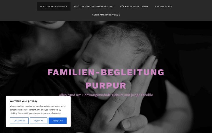 Screenshot of familienbegleitung-purpur.de
