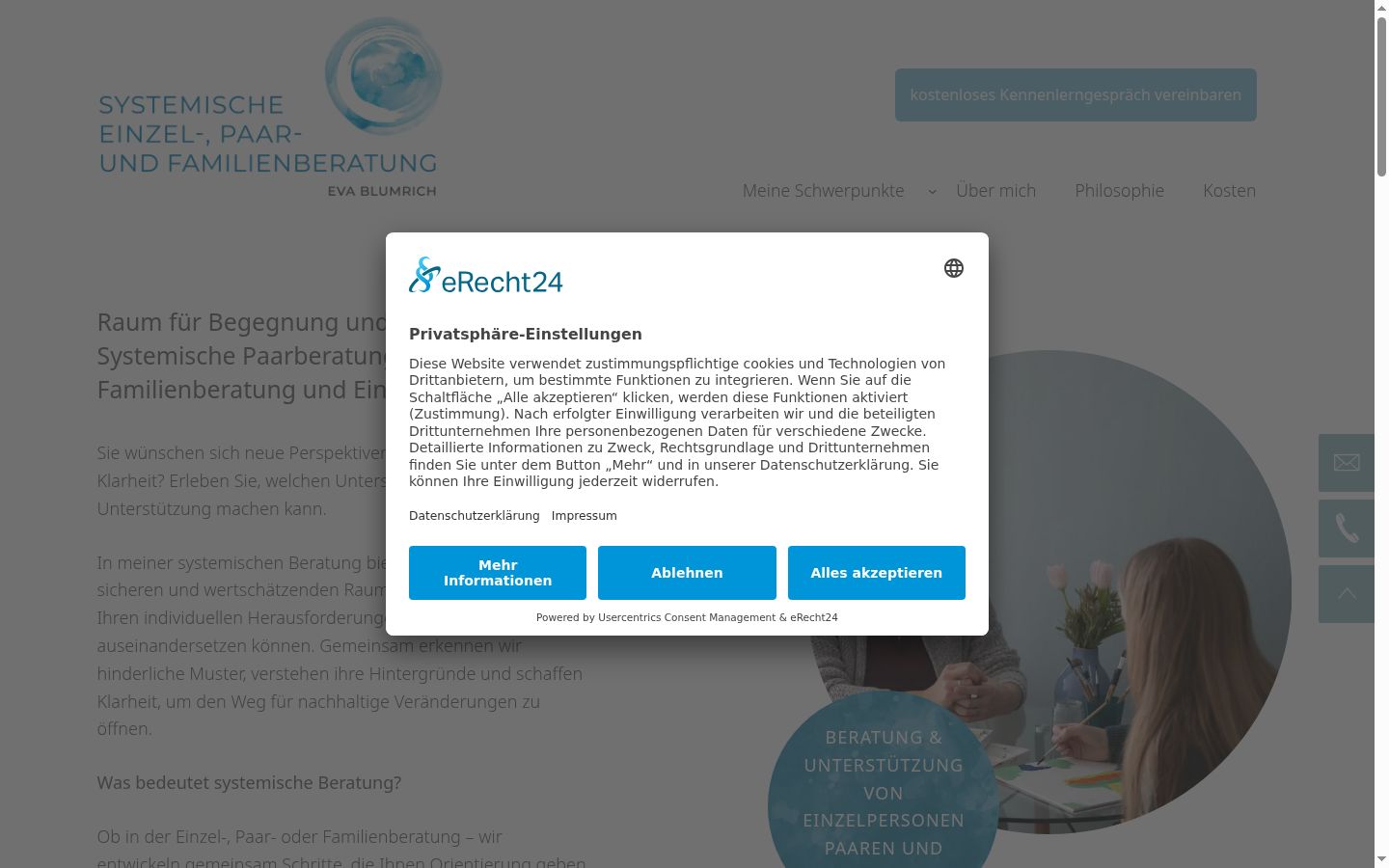 Screenshot del banner di consenso mostrato prima di qualsiasi interazione