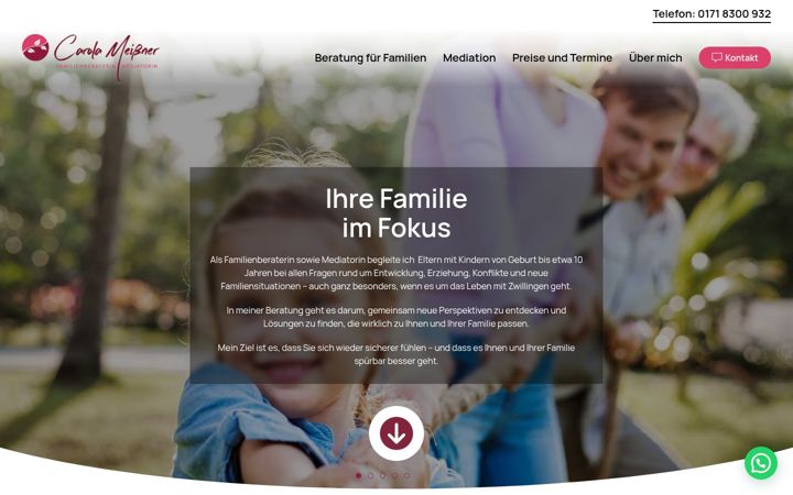 Captura de ecrã de familienberatung-meissner.de