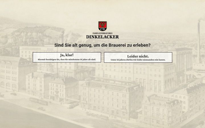 Screenshot of familienbrauerei-dinkelacker.com
