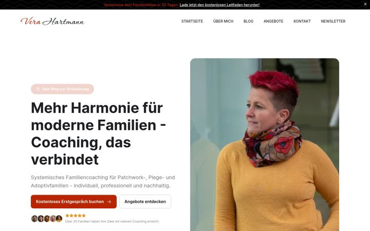 Captura de ecrã de familiencoach-vera-hartmann.de