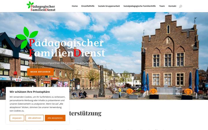 Captura de ecrã de familiendienst-erftstadt.de