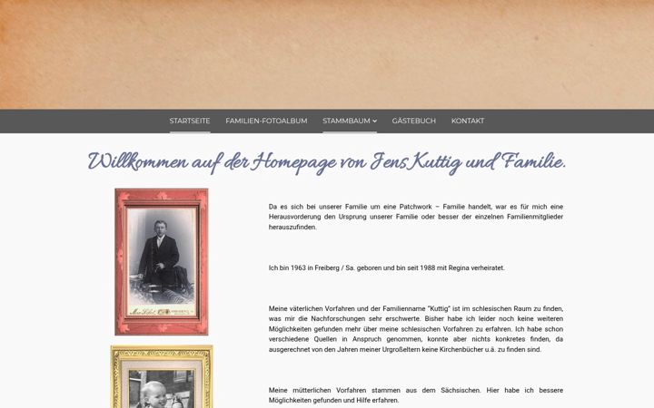 Screenshot of familienforschung-kuttig.com