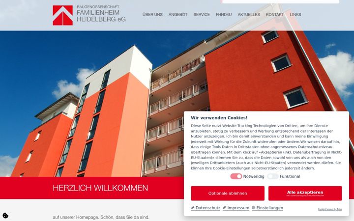 Screenshot of familienheim-heidelberg.de