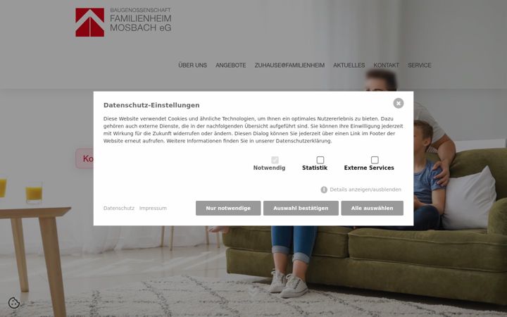 Captura de ecrã de familienheim-mosbach.de