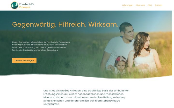 Captura de ecrã de familienhilfe-praesens.de