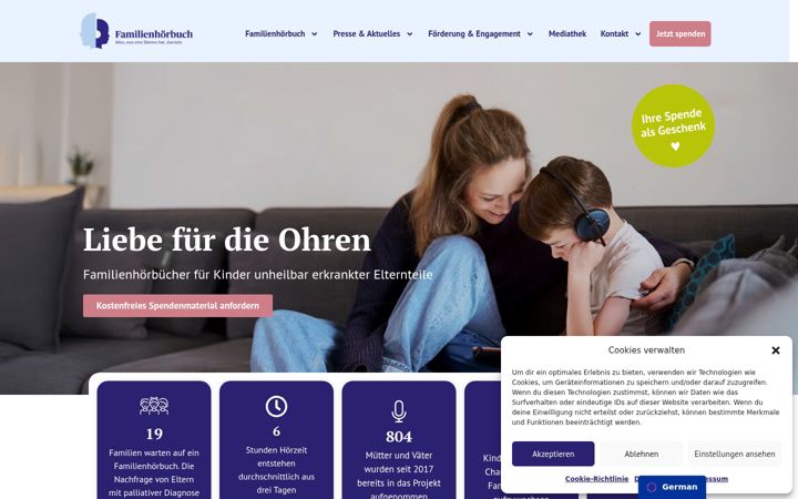 Screenshot of familienhoerbuch.de