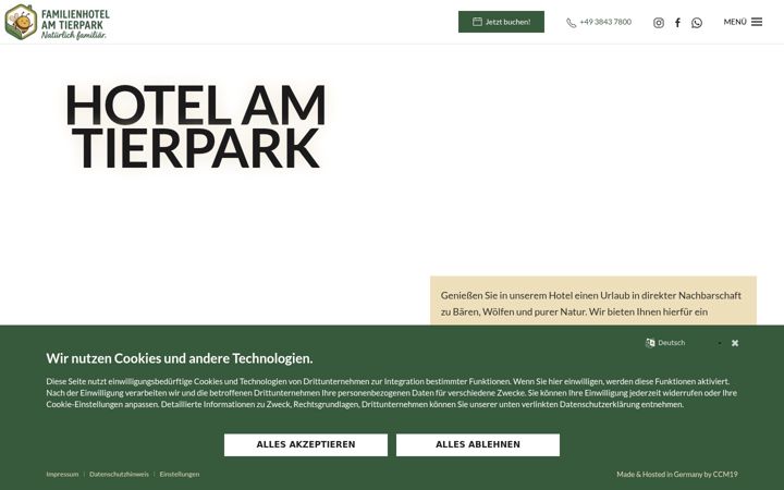 Screenshot of familienhotel-am-tierpark-guestrow.de