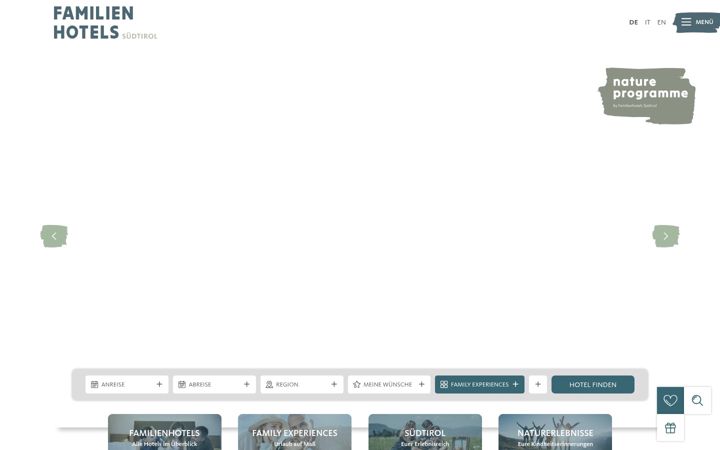 Screenshot of familienhotels.com