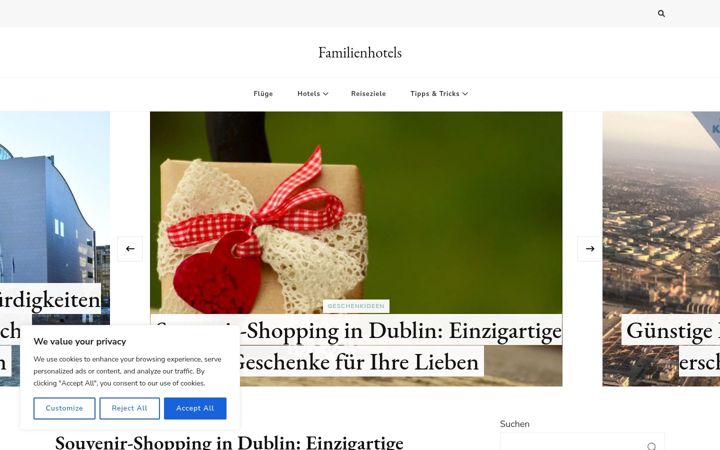 Screenshot of familienhotels.online