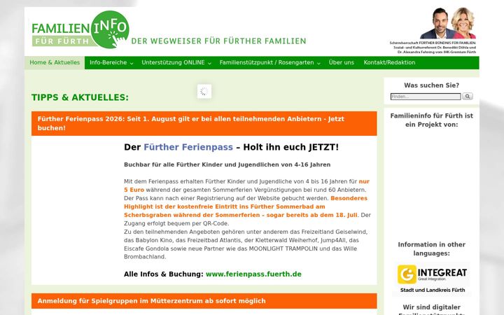 Captura de ecrã de familieninfo-fuerth.de