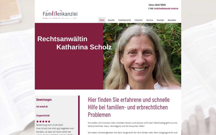 Captura de ecrã de familienkanzlei-scholz.de