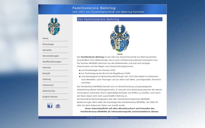 Skjámynd af familienkreis-nehring.de