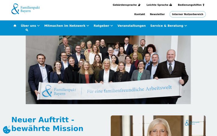 Skjámynd af familienpakt-bayern.de