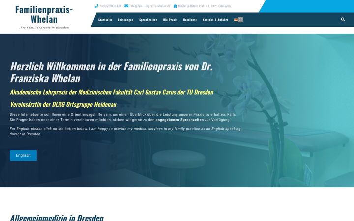 Snimka zaslona za familienpraxis-whelan.de