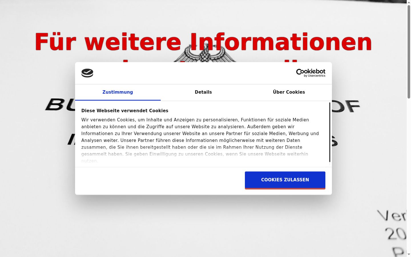 Captură de ecran a bannerului de consimțământ afișat înainte de orice interacțiune