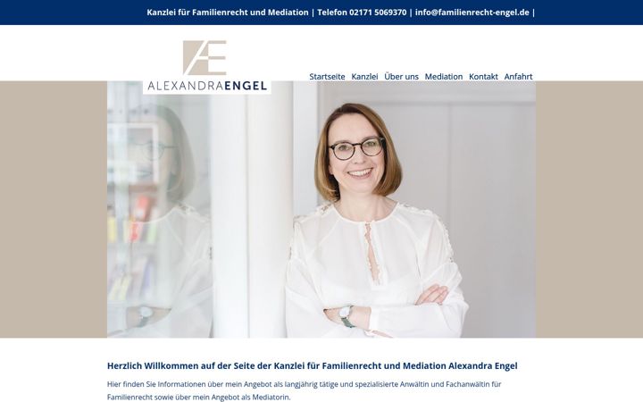 Snimka zaslona za familienrecht-engel.de