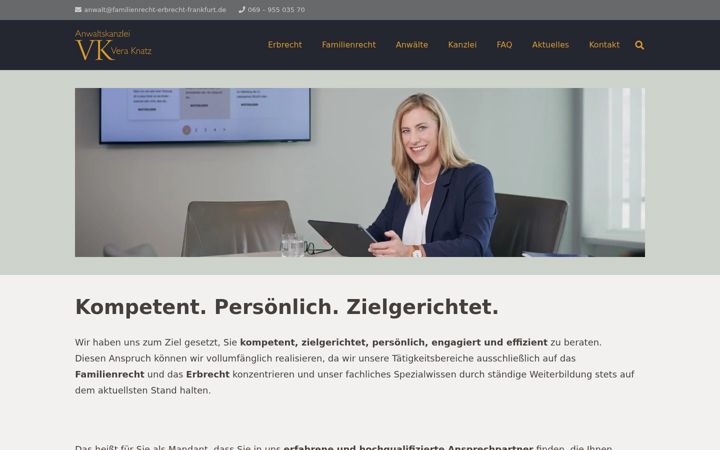 Snimka zaslona za familienrecht-erbrecht-frankfurt.de
