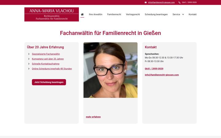 Screenshot of familienrecht-giessen.com