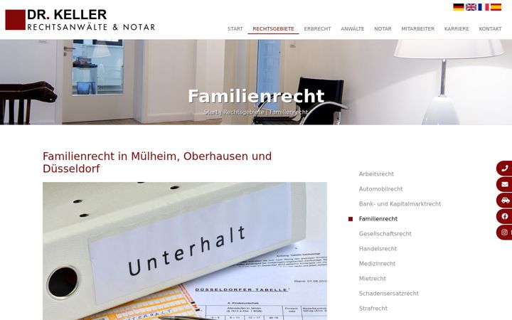 Ekrānuzņēmums no familienrecht-muelheim.info