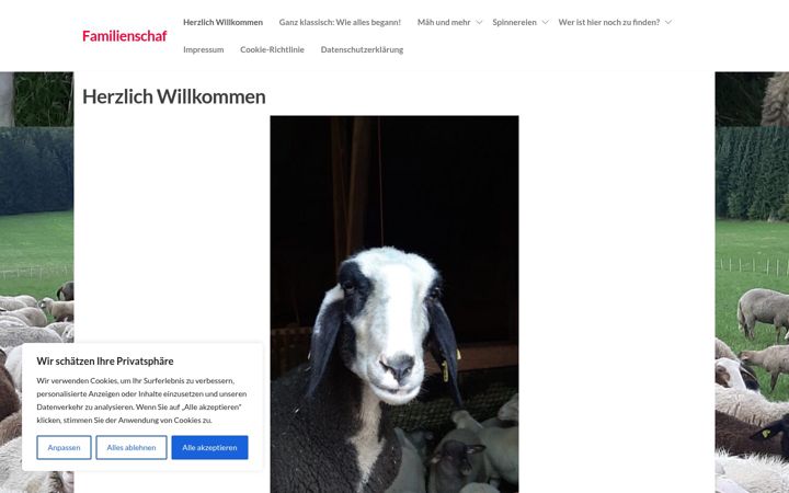 Snimka zaslona za familienschaf.de
