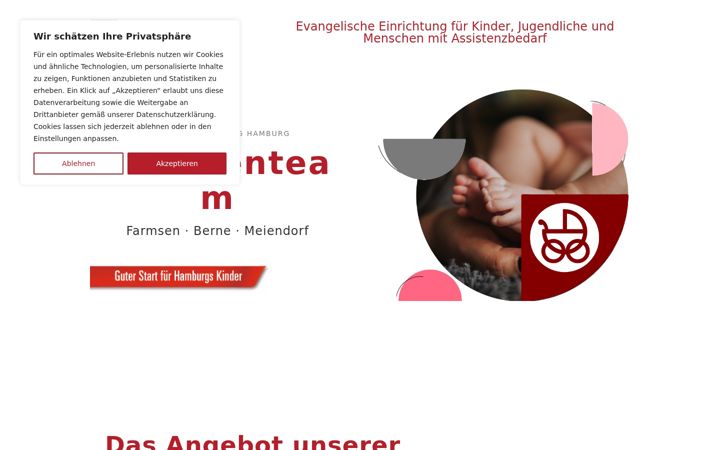 Snimka zaslona za familienteam-farmsen-berne-meiendorf.de