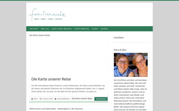 Snimka zaslona za familienwalz.de