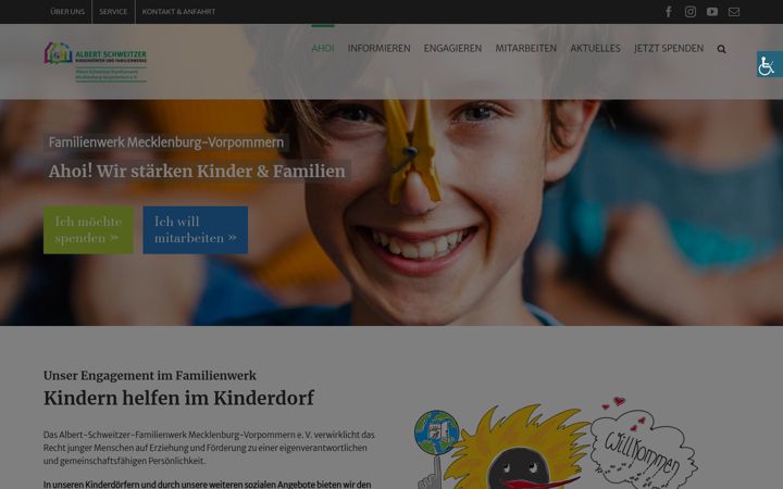 Skärmbild av familienwerk-mv.de