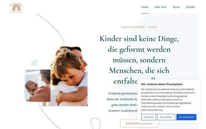 Skärmbild av familienzauber-kurse.de