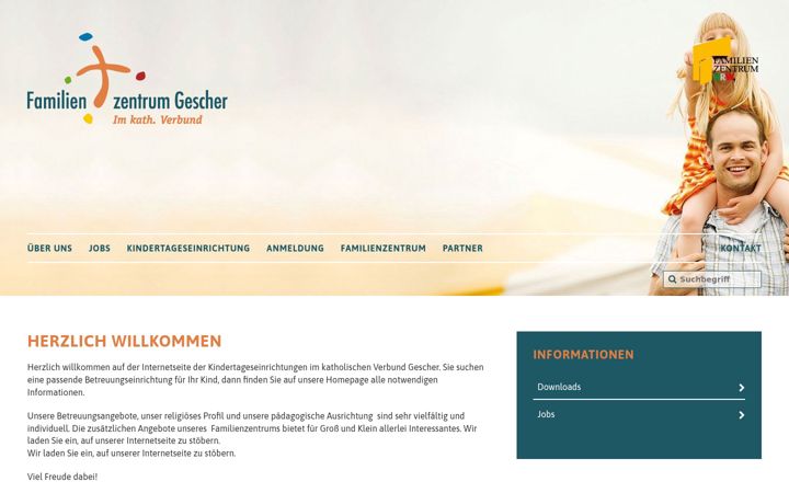 Skärmbild av familienzentrum-gescher.de