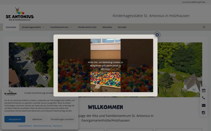 Skärmbild av familienzentrum-holzhausen-gmh.de