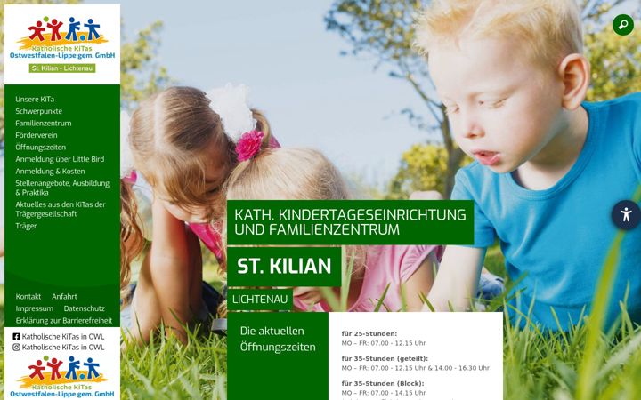 Skärmbild av familienzentrum-lichtenau.de