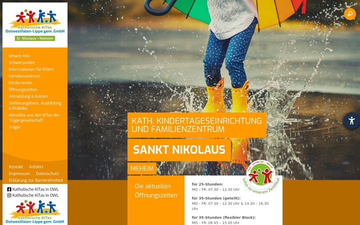 Skärmbild av familienzentrum-nieheim.de