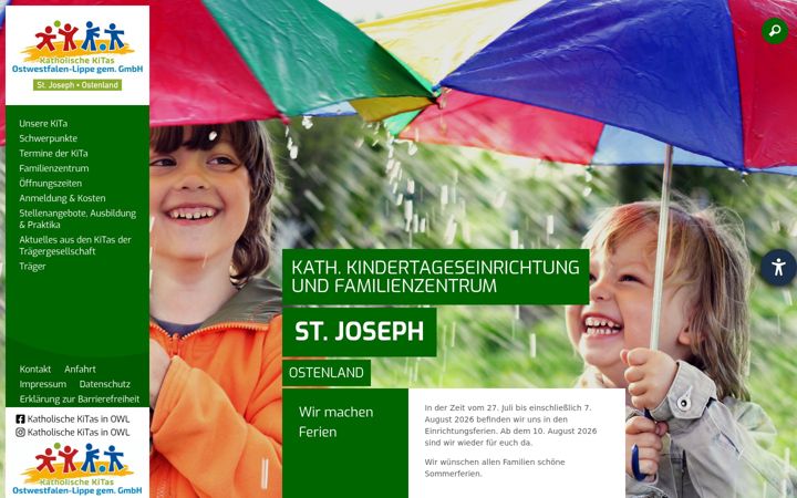Skärmbild av familienzentrum-ostenland.de