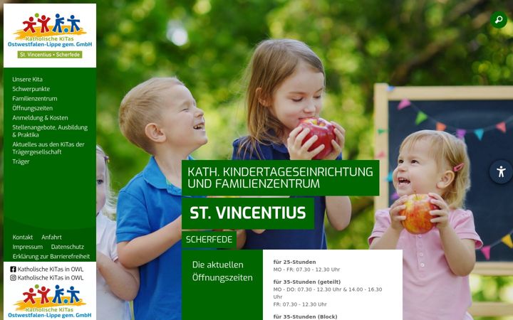 Skärmbild av familienzentrum-scherfede.de