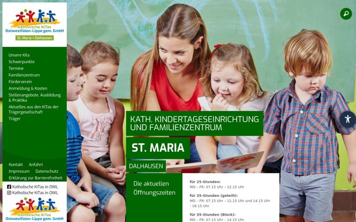 Skärmbild av familienzentrum-st-maria.de