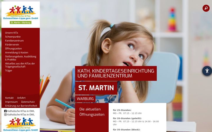 Screenshot of familienzentrum-st-martin.de