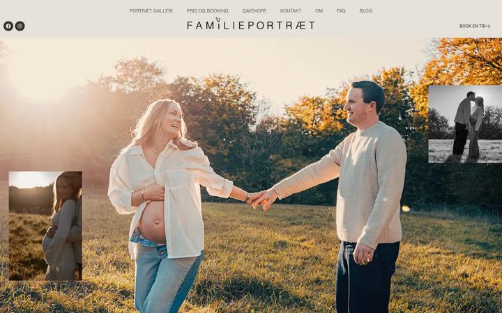 Screenshot of familieportraet.dk