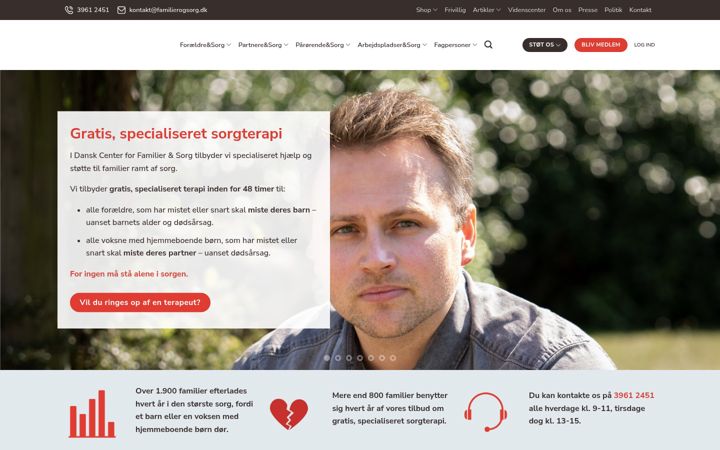 Screenshot of familierogsorg.dk