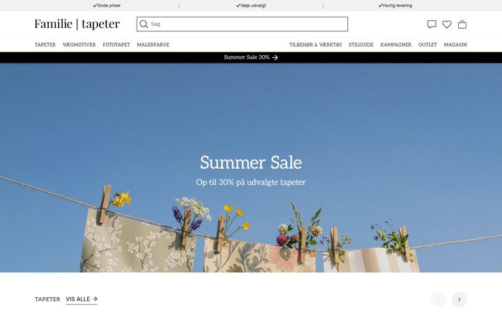 Screenshot of familietapeter.dk