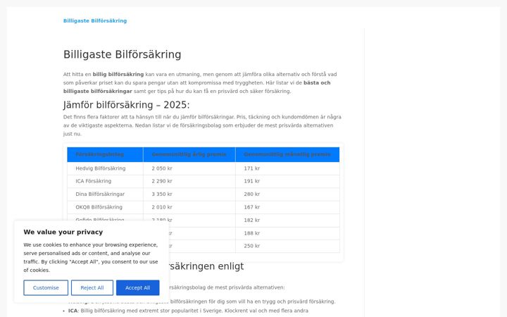 Screenshot of familjebilsbloggen.se